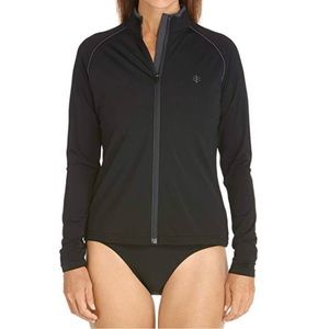 Coolibar L/S Water Jacket 03209 Black SPF 50 UV Sun Protect Travel Beach 8 10 M